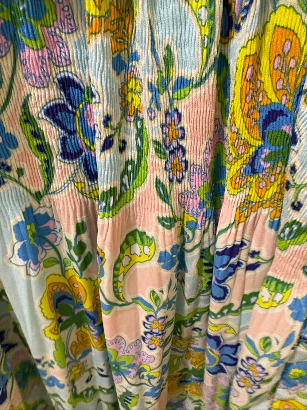 π SUNNY LEIGH | Floral Print Smocked Waist Midi Skirt - Multicolor - Picture 3 of 4